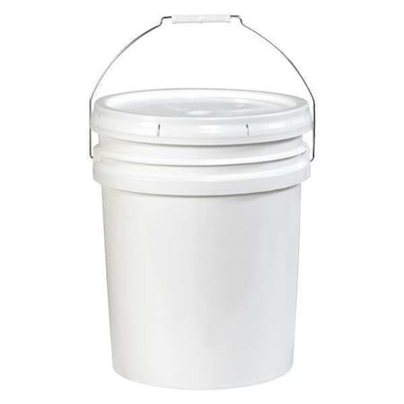 Partners Brand Plastic Pail, Open Head, 5 Gallon, White HAZ1076 | Zoro.com