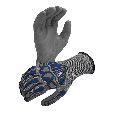 PR Blue//Gray Cut Resistant Gloves L