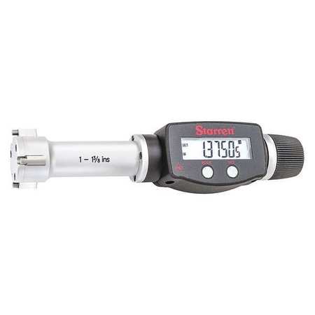 Internal Micrometer,1 to 1-3/8"" Range -  STARRETT, 770BXTZ-138