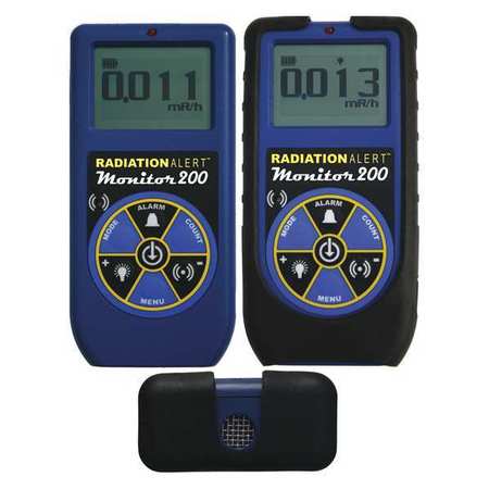 Radiation Survey Meter,LCD,NIST -  RADIATION ALERT, MONITOR 200