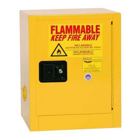 Flammable Liquid Safety Cabinet, Yellow, Capacity: 4 gal -  EAGLE, 1904X