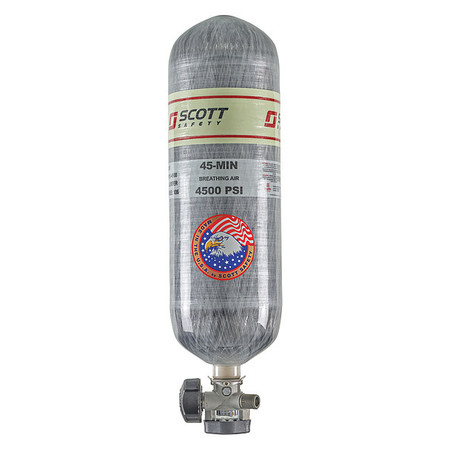 SCBA Cylinder,4500 psi,45 min.,Filled -  3M SCOTT, 804722-35