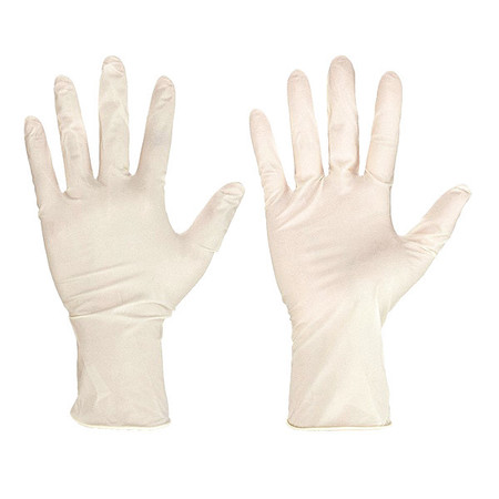 Disposable Industrial/Food Grade Gloves, Natural Rubber Latex, Powder Free, Natural, M, 100 PK -  MCR SAFETY, 5055M