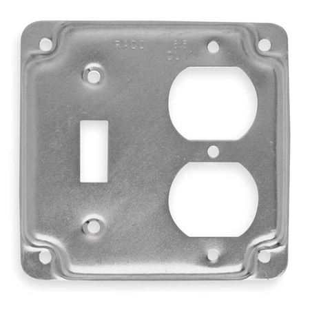 Raco Electrical Box Cover, Square, 4 in. 906C | Zoro.com