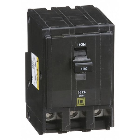 SQUARE D QO3100 Qwik-Open 3P Standard Plug In Circuit Breaker 100A