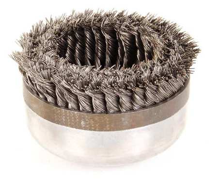 Knot Wire Cup Wire Brush, Threaded Arbor, 6 -  WEILER, 94028