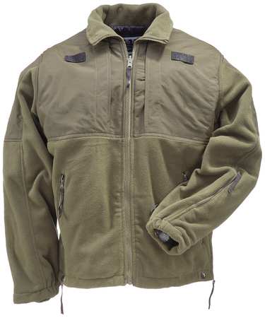 5.11 Tactical Tactical Fleece Jacket, Sheriff Green, XL 48038 | Zoro.com