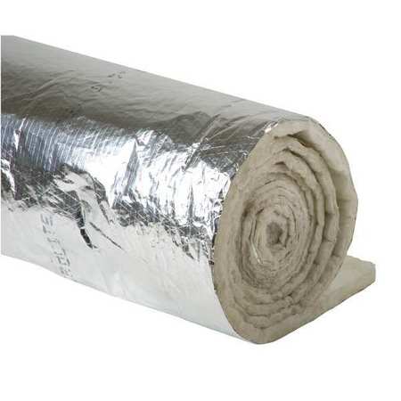 Duct Insulation Wrap, 25 ft L x 48 in W, Thickness 1 1/2 in, Fiberglass -  JOHNS MANVILLE, 670378