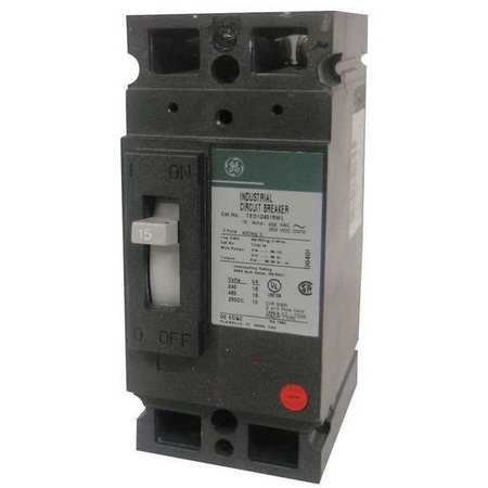 Molded Case Circuit Breaker, 35 A, 480V AC, 2 Pole, Bolt On Panelboard Mounting Style, TED Series -  GE, TED124035WL