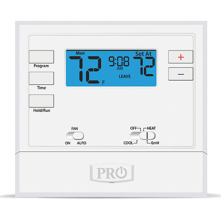 Low Voltage Thermostat, 7 or 5-1-1 Programs, 2 Heat Pump or 1 Conventional H 1 C, Hardwired/Battery -  PRO1 IAQ, T625-2