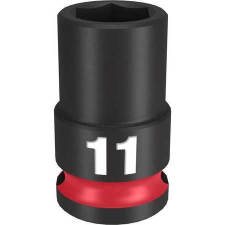 11mm SHOCKWAVE Impact Duty 3/8 in. Drive Standard 6 Point Impact Socket -  MILWAUKEE TOOL, 49-66-6135