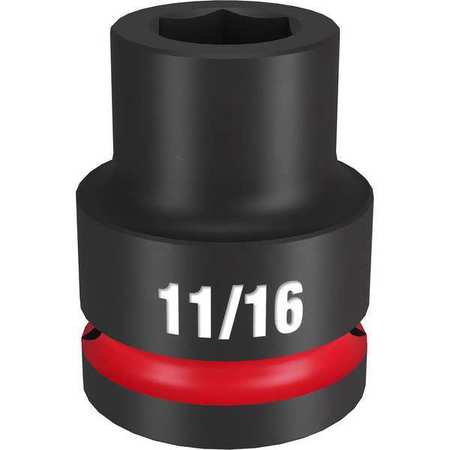 11/16 in. SHOCKWAVE Impact Duty 3/4 in. Drive Standard 6 Point Impact Socket -  MILWAUKEE TOOL, 49-66-6302
