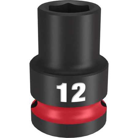 12mm SHOCKWAVE Impact Duty 1/2 in. Drive Standard 6 Point Impact Socket -  MILWAUKEE TOOL, 49-66-6244