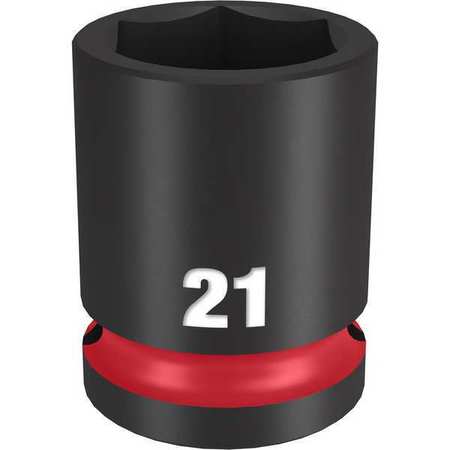 21mm SHOCKWAVE Impact Duty 1/2 in. Drive Standard 6 Point Impact Socket -  MILWAUKEE TOOL, 49-66-6253