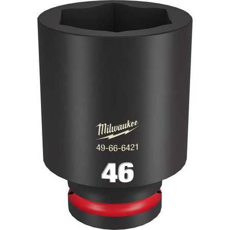 46mm SHOCKWAVE Impact Duty 3/4 in. Drive Deep Well 6 Point Impact Socket -  MILWAUKEE TOOL, 49-66-6421