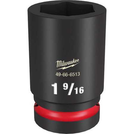 1-9/16 in. SHOCKWAVE Impact Duty 1 in. Drive Deep Well 6 Point Impact Socket -  MILWAUKEE TOOL, 49-66-6513