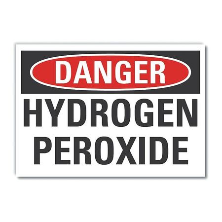 Hydrogen Peroxide Danger Label, 3 1/2 in Height, 5 in Width, Polyester, Horizontal Rectangle -  LYLE, LCU4-0395-ND_5X3.5