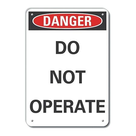 Plastic Machine & Operation Danger Sign, 10 in Height, 7 in Width, Plastic, Vertical Rectangle -  LYLE, LCU4-0367-NP_10X7