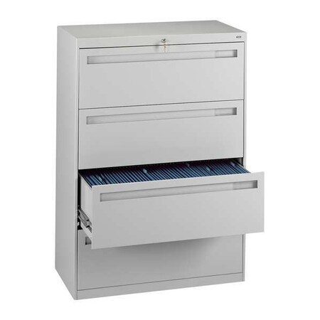 Tennsco Lpl4248l40 Lght Grey 4 Drawer File Cabinet Height 51 1 4