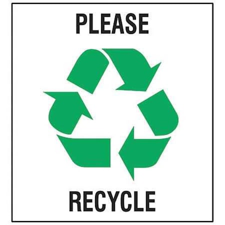 Brady Recycling Label, Vinyl, 10 In. W, PK5 20642LFLS | Zoro.com