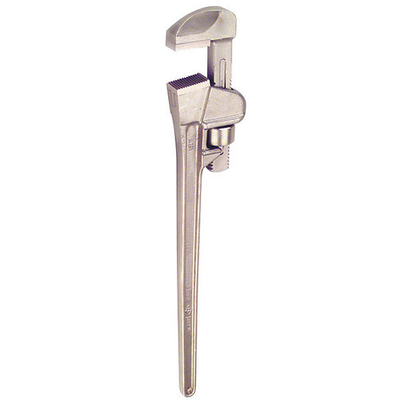 48 in L 7 9/16 in Cap. Aluminum Bronze Straight Pipe Wrench -  AMPCO SAFETY TOOLS, W-216