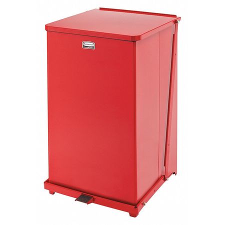 40 Gal Steel, Rigid Plastic Square Trash Can, Red -  RUBBERMAID COMMERCIAL, FGST40EPLRD