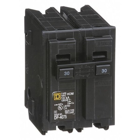 Square D 2P Standard Plug In Circuit Breaker 30A 120/240VAC HOM230 ...