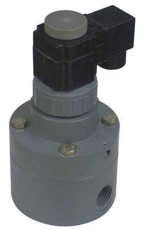 120VAC PVC Solenoid Valve, Normally Closed, 3 in Pipe Size -  PLAST-O-MATIC, PS300VW11-120/60-PV