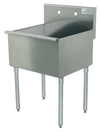 27 1/2 in W x 24 in L x 39 in H, Floor, Stainless Steel, Utility Sink -  ADVANCE TABCO, 4-41-24