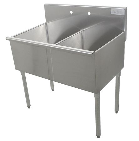 24 1/2 in W x 48 in L x 41 in H, Floor Mount, 430 Stainless Steel -  ADVANCE TABCO, 4-2-48