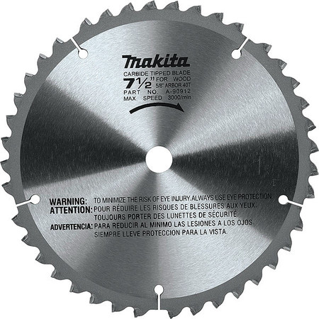 7-1/2"" 40T Carbide-Tipped Miter Saw Blade -  MAKITA, A-90912