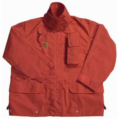 Turnout Coat,Red,2XL,Cotton -  FIRE-DEX, FS1J00L2
