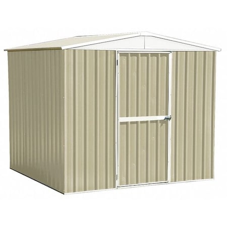 Zoro Select Storage Shed, A-Roof, 6 ft x 8 ft, Beige 