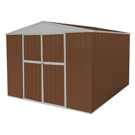 Value Brand Storage Shed, A-Roof, 6ftx11ftx8ft, Brown 