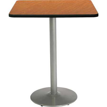 Square Bistro Table, 36"" W, 42"" (Bar Height) H, Laminate Top, Medium Oak -  KFI, T36SQ-B1922-SL-MO-38