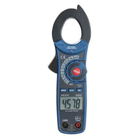 AC Clamp Meter with Temperature and Non-Contact Voltage Detector, 400A -  REED INSTRUMENTS, R5020