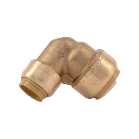 DZR Brass 90 Degree Reducing Elbow, 3/4 in x 1/2 in Tube Size -  SHARKBITE, U274LF