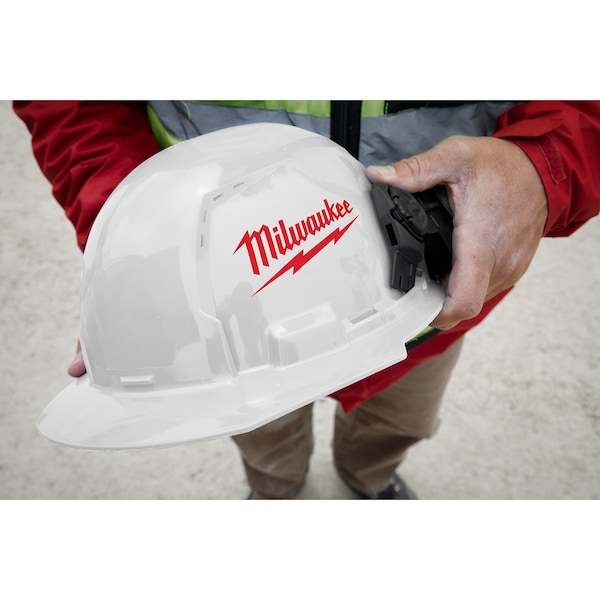 Milwaukee Tool 48-73-1228 Front Brim Red Front Brim Vented Hard Hat W/6Pt