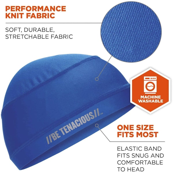 Chill-Its By Ergodyne 6632 High Performance Cap,Blue,Universal Size