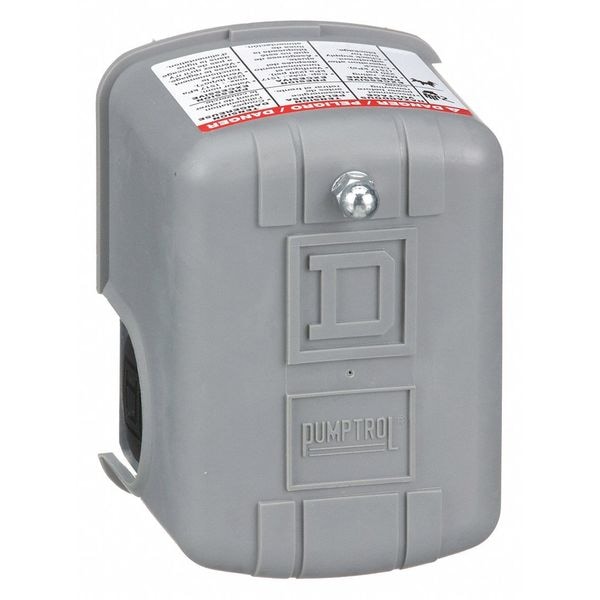 SQUARE D 9013GHG2J53 Pumptrol Pressure Swtch,100//125 psi,1//4/"FNPS,DPST