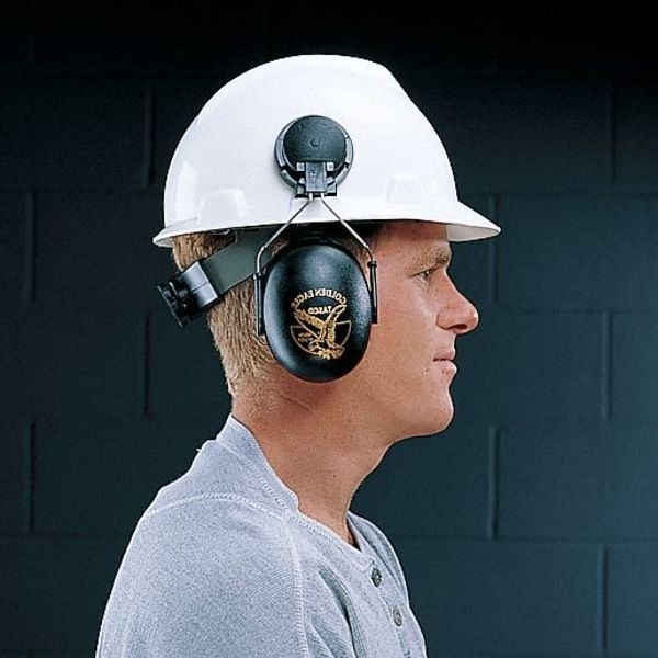 Tasco 100-02951 Hard Hat Mounted Ear Muffs, 26 Db, Golden Eagle, Black