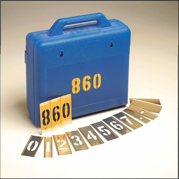 C.H. Hanson 10014 Stencil Set,Numbers,Brass, 10014