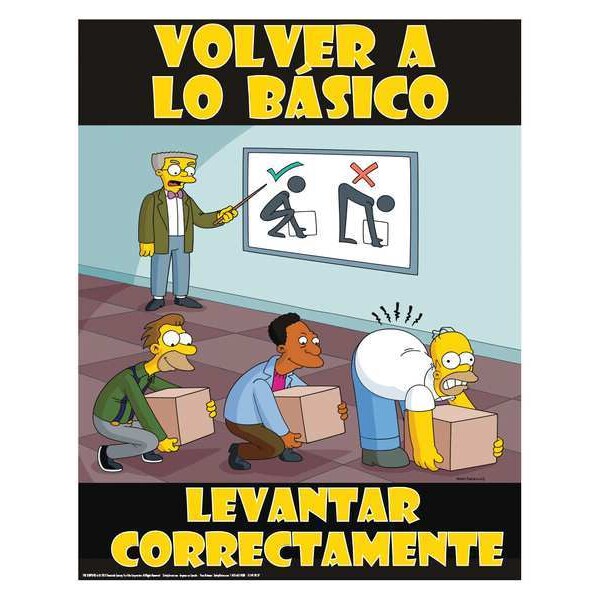 Simpsons Safety Posters Spanish 22 Quot X17 Quot By Safetyposter Com Zoro Com