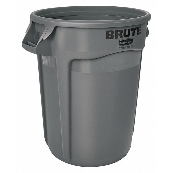 brute 32 gal gray polyethylene round utility