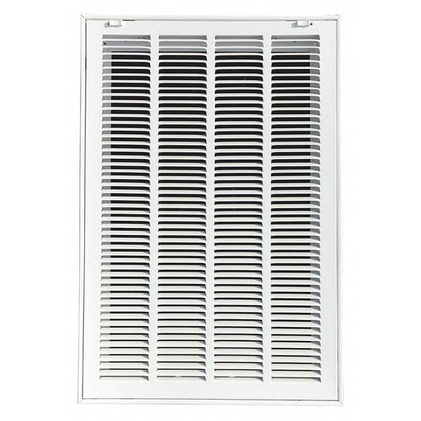 Filtered Return Air Grille,16x25",White ZORO SELECT 4MJT5