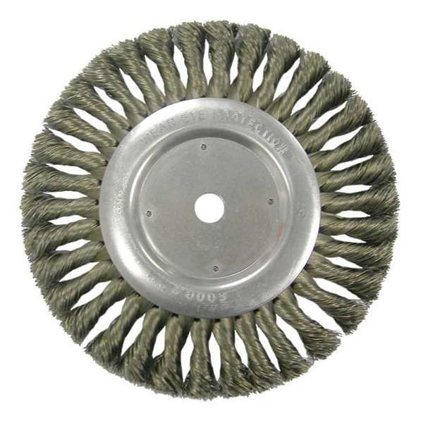 Weiler 90858 Twist Wire Wheel Wire Brush, Arbor, 8"