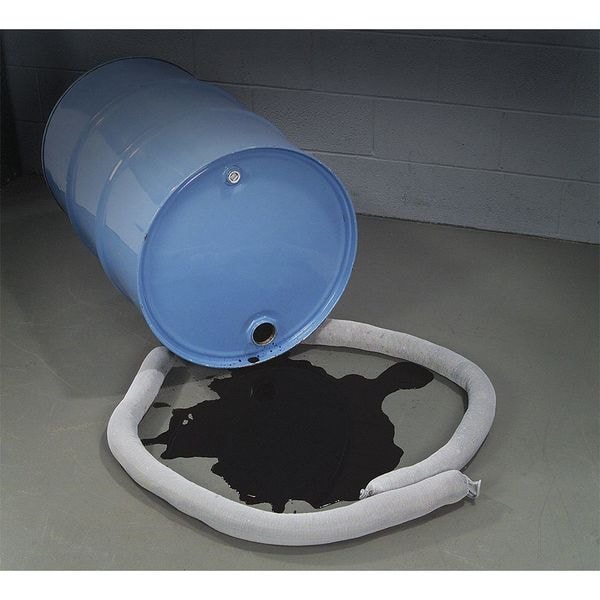 Spilltech Gso815 Sorbents, 25 Gal, 3 In X 8 Ft, Universal, Gray, Polyester