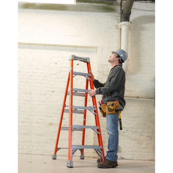 Louisville Ladder FXS1506 6 ft.Fiberglass Cross Step Ladder Type IA 300 ...