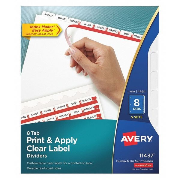 avery-11437-print-on-clear-label-dividers-laser-inkjet-8-tab-pk5