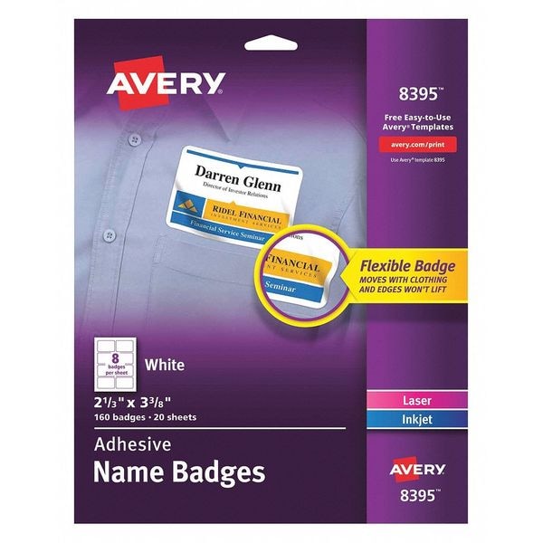 avery-8395-self-adhesive-name-label-white-pk160-72782083953-ebay